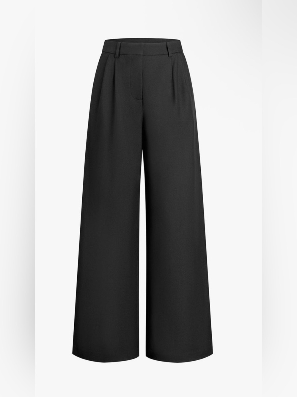 Commense Black Wide-Leg Trousers